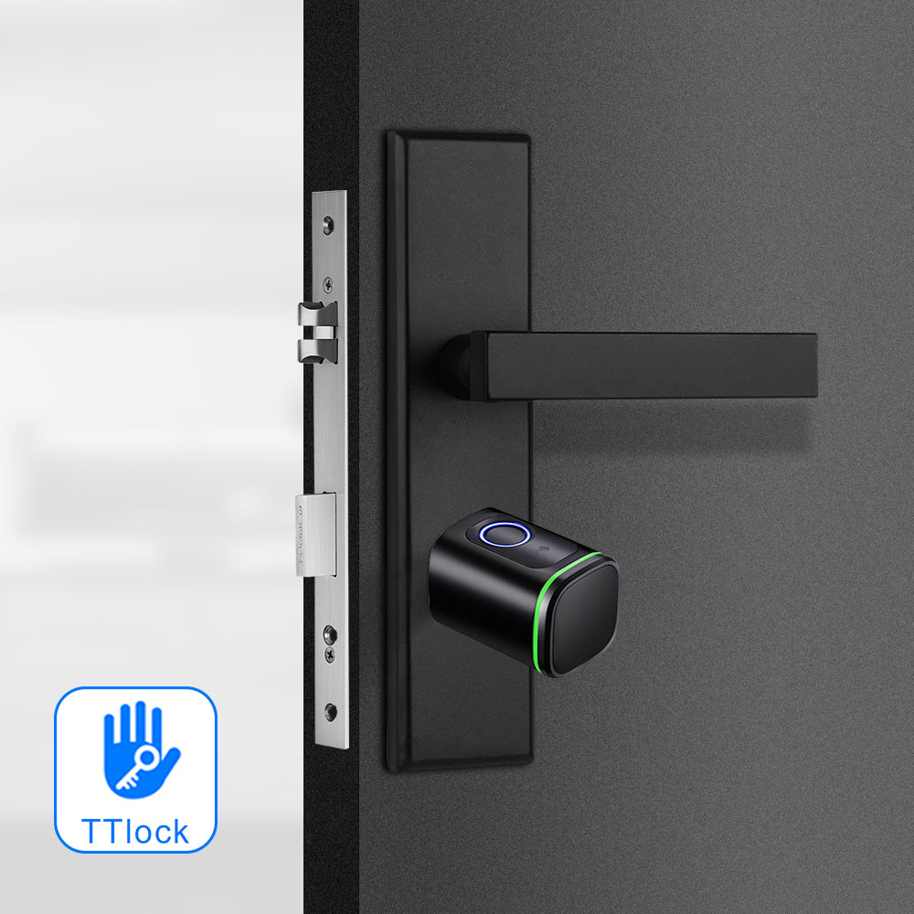 Waterproof Digital Smart Cylinder Lock Adjustable Key Card & Fingerprint Access for Wood & Steel Doors Cloud Data Storage Option