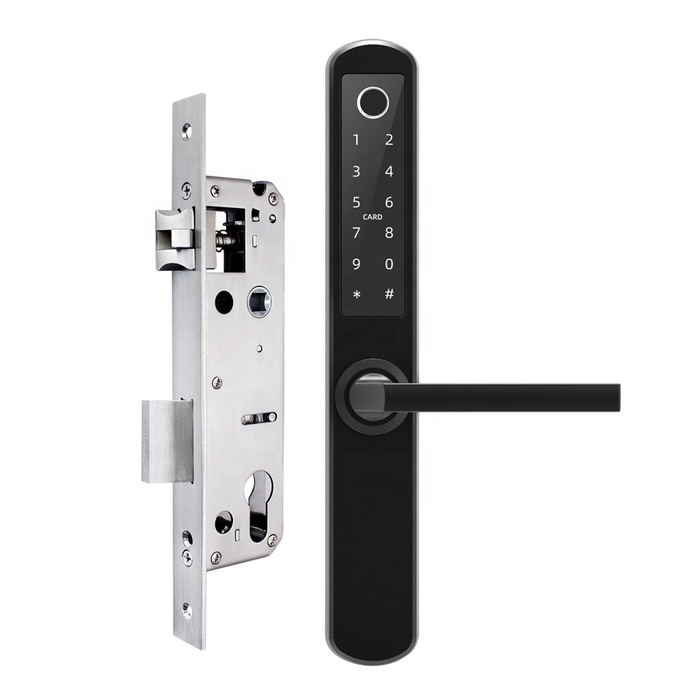 Smart Lock Fingerprint UPVC and Composite Door Handle Lock Aluminium Security Electronic Password Sliding Patio Door Lock