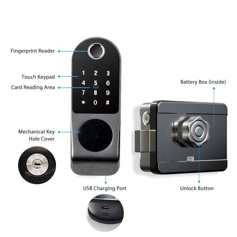 Stainless Steel Smart Mortise Lock Ideal for Wooden Doors.